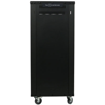 Samson SRK21 Universal Equipment 21 Rack Stand Heavy Duty Steel Construction with Caster Wheels, Fully Enclosed Sides