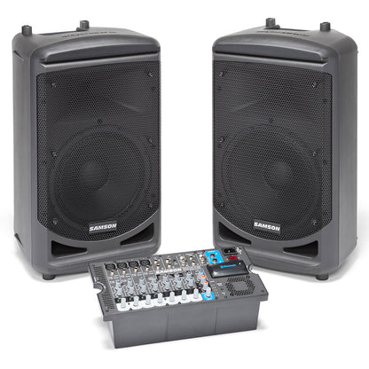 Samson Expedition XP1000 Portable PA Speaker System 1000 Watts with Bluetooth, 10 Channel Mixer, 10" Woofer, Digital Effects, Phantom Power