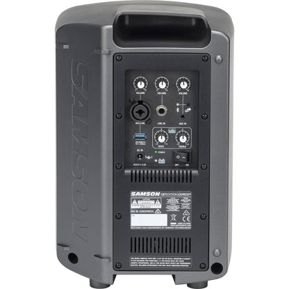 Samson Expedition Express+ Plus Rechargeable PA System Wireless Bluetooth Speaker 75 Watts with Handheld Microphone, 3 Channel Mixer, 20h Playtime