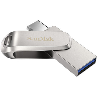 SanDisk Ultra Dual Drive Luxe 32GB 64GB 128GB 256GB USB A 3.2 Gen 1 to Type-C OTG Flash Drive with 400MB/s Read Speed and SanDisk Memory App Support | Silver, Gold