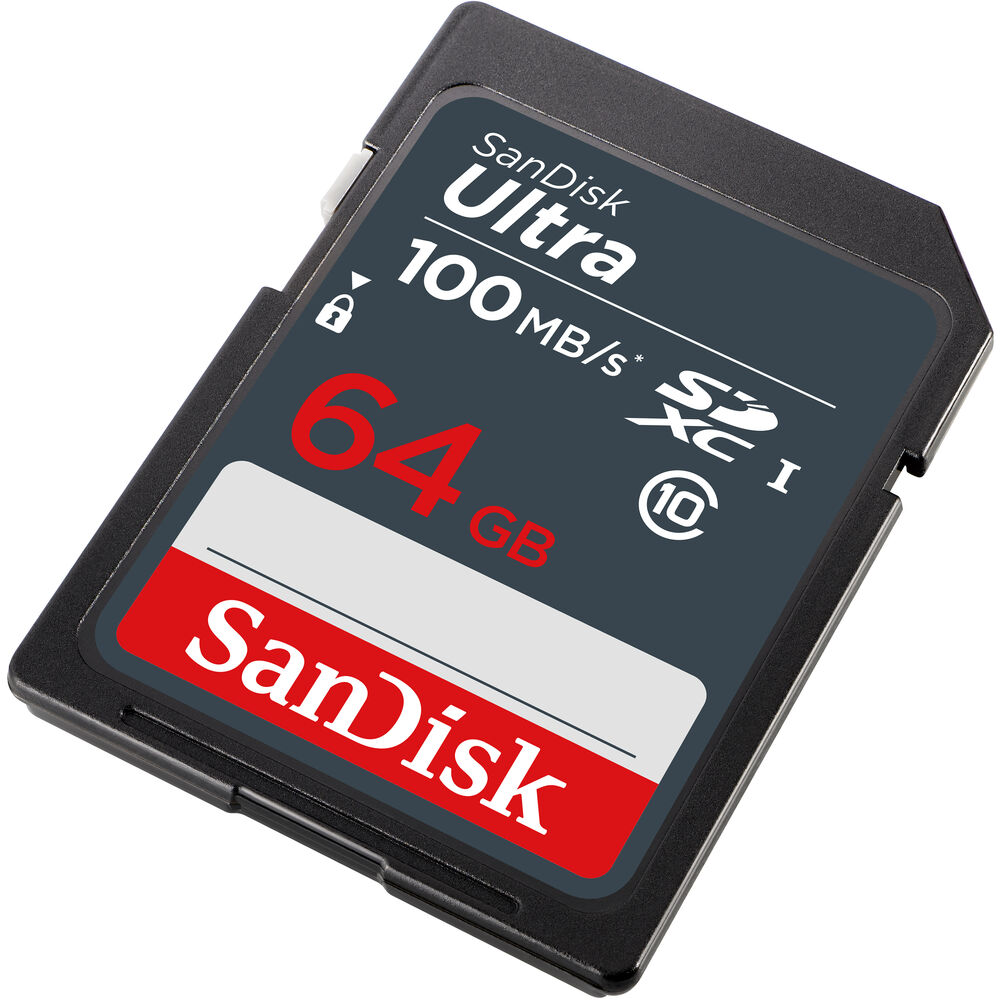 Sandisk Ultra SD Card 64GB UHS-I SDHC Class 10 with 100mb/s Read