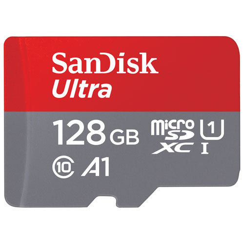 SanDisk Ultra MicroSD SDSQUAB 64GB 128GB SDXC UHS-I U1 Class 10 A1 Micro SD Memory Card with 140MB/s Transfer Speed, Full HD Video Record, Water / Shock / Magnet / X-Ray Proof and Memory Zone App Support