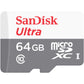 SanDisk Ultra Micro SD Card 64GB UHS-I SDXC Class 10 with 100MB/s Read Speed | Model - SDSQUNR-064G-GN3MN