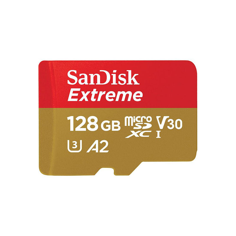 SanDisk Extreme 128GB 512GB Micro SD Card SDXC UHS-I A2 V30 with 160mb/s - 190mb/s Transfer Speed SDSQXAA-128G-GN6MN SDSQXAV-512G-GN6MN