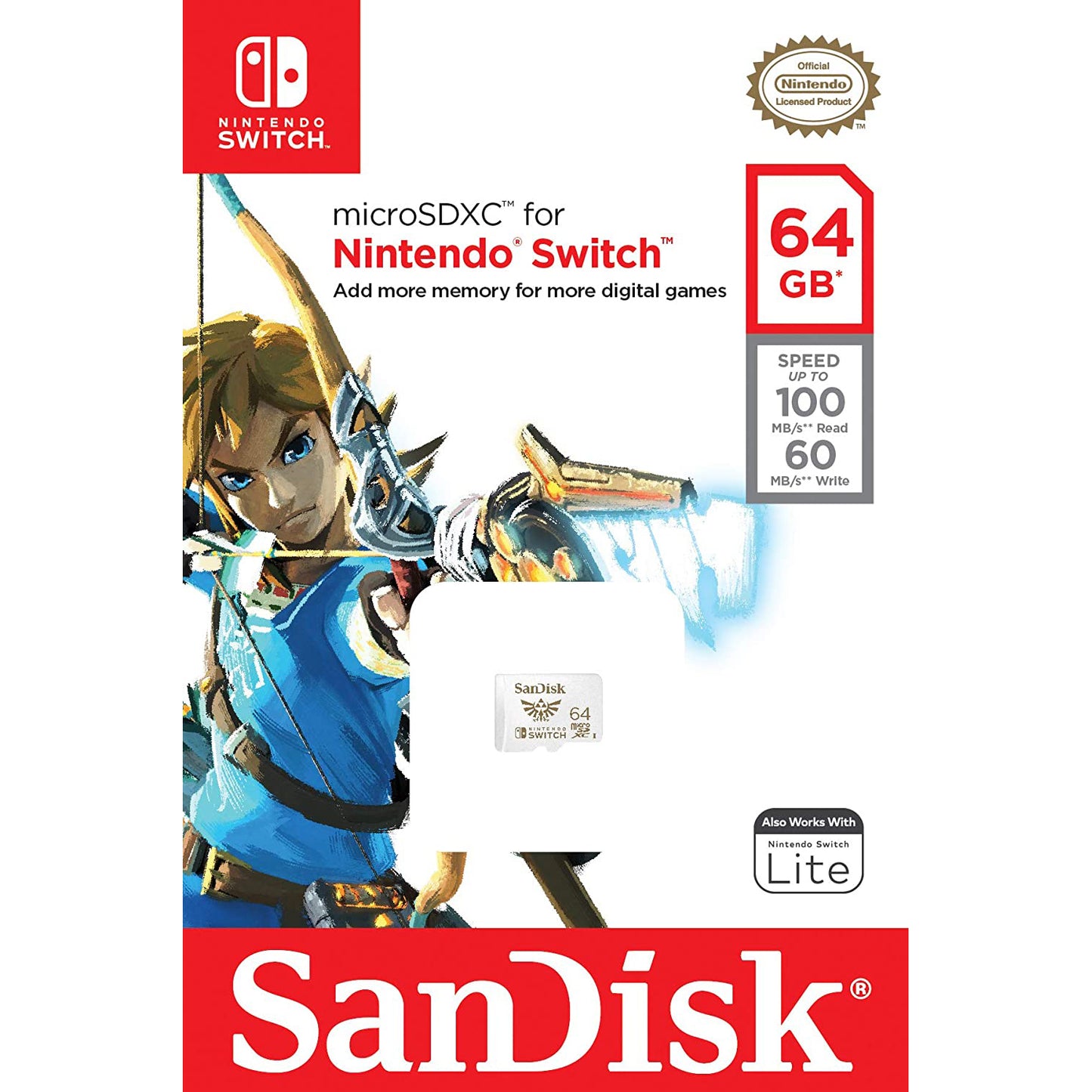 SanDisk Ultra Micro SDXC (64GB / 128GB) Memory SD Card UHS-I U3 for Nintendo Switch with 100MB/s Read and Write Speed Nintendo License | GN3ZN