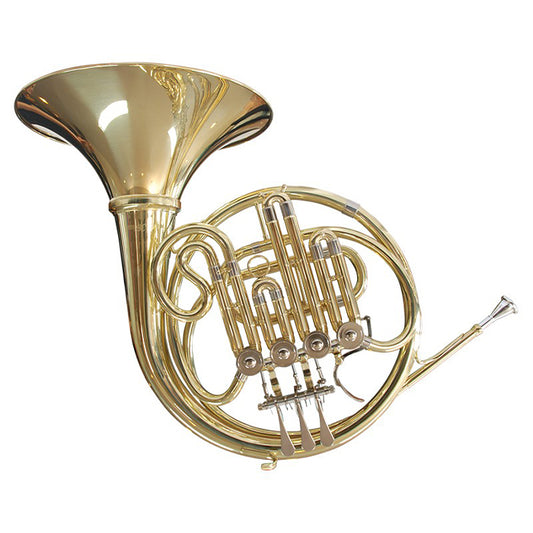Schmidt 6441L French Horn 4 Keys Single Lacquer with Bb/A Key, Yellow Brass Tuning/Lead Pipe for Musicians