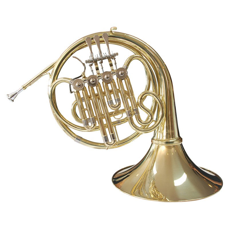 Schmidt 6441L French Horn 4 Keys Single Lacquer with Bb/A Key, Yellow Brass Tuning/Lead Pipe for Musicians