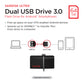 SanDisk Ultra 64GB USB 3.0 Flash Drive to Micro USB OTG for Smartphones (BLACK) | Model - SDDD2-064G-GAM46