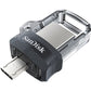 SanDisk Ultra 16GB Dual Drive m3.0 USB Flash Drive with 130mb/s** Read Speed and Micro USB OTG (BLACK) | Model - SDDD3-016G-G46G