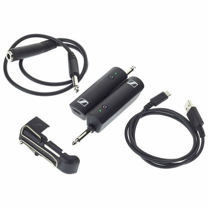 [CLEARANCE] Sennheiser XSW-D Type-C Plug & Play Instrument Base Set Digital 2.4 GHz Wireless Guitar System (Transmitter, Receiver, Belt Clip, Extension Cable) with Low Latency, 5hr Batteries and 250ft Range