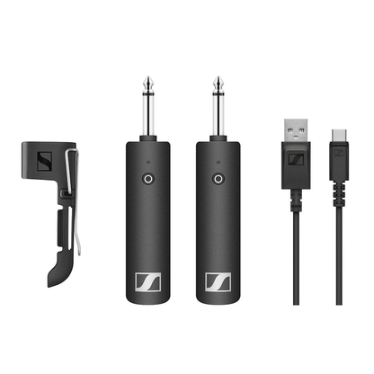 [CLEARANCE] Sennheiser XSW-D Type-C Plug & Play Instrument Base Set Digital 2.4 GHz Wireless Guitar System (Transmitter, Receiver, Belt Clip, Extension Cable) with Low Latency, 5hr Batteries and 250ft Range
