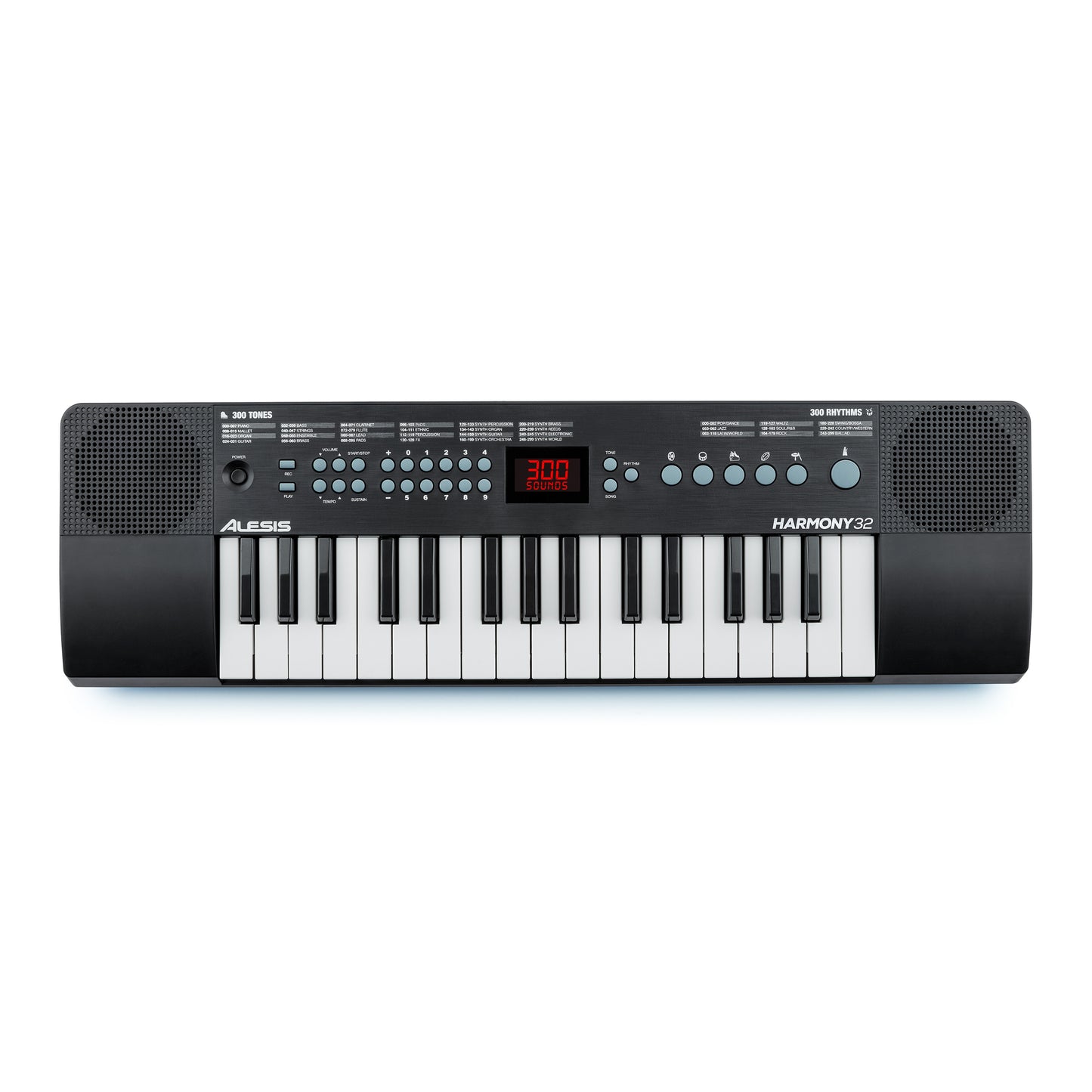 Alesis Harmony 32 Electronic Digital 32-Keys Portable Arranger MIDI Keyboard with Built-In Speakers Recording Function and 1/8 inch Headphone AUX Jack for Music Production and Performance