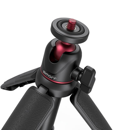 Simorr by Smallrig Vigor VK-40 Vlog Tripod Kit with Phone Holder, Cold Shoe Mount, Wave S1 Lite Microphone, Ball Head with Adjustable Height for Smartphones (Black) | 3511