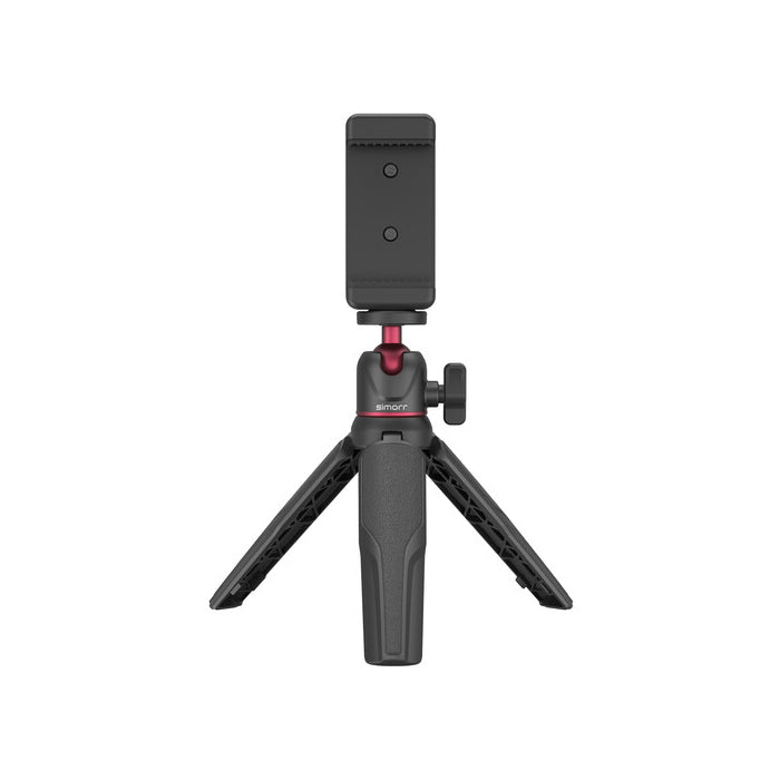 Simorr by Smallrig Vigor VK-40 Vlog Tripod Kit with Phone Holder, Cold Shoe Mount, Wave S1 Lite Microphone, Ball Head with Adjustable Height for Smartphones (Black) | 3511