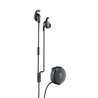 [CLEARANCE] Skullcandy Vert Clip-Anywhere Wireless Earbuds with Microphone Sweat Water Resistant IPX4 Bluetooth Earphones for Biking, Hiking, and Outdoor Sports (Black)