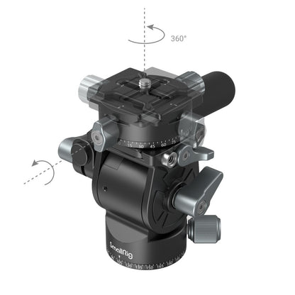 SmallRig Lightweight Fluid Video Head Aluminum for Tripods with Panoramic Panning Design | 3457B