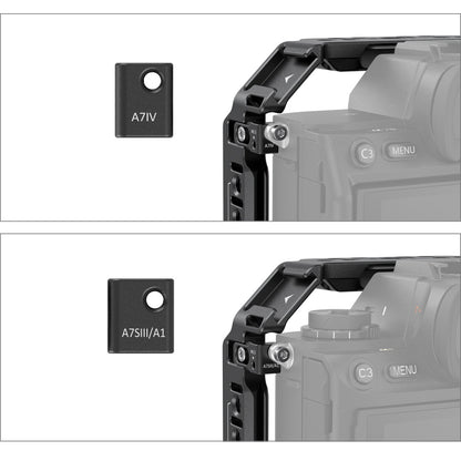 SmallRig Lightweight Camera Cage Kit with Dual Lock Side Plates, HDMI Cable Clamp, Top Handle for Sony Alpha 1 (A1), Alpha 7 (A7 IV, A7S III) Mirrorless Cameras | 3668B