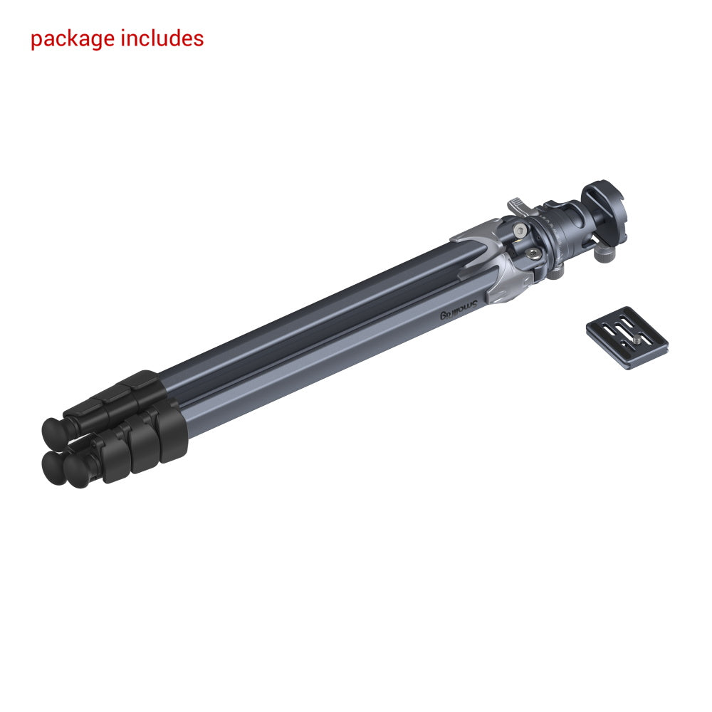 SmallRig AP-01 Lightweight Aluminum Travel Tripod with 15Kg Load Capacity, 360 Degree Fluid Head Angle for Shooting | 3987
