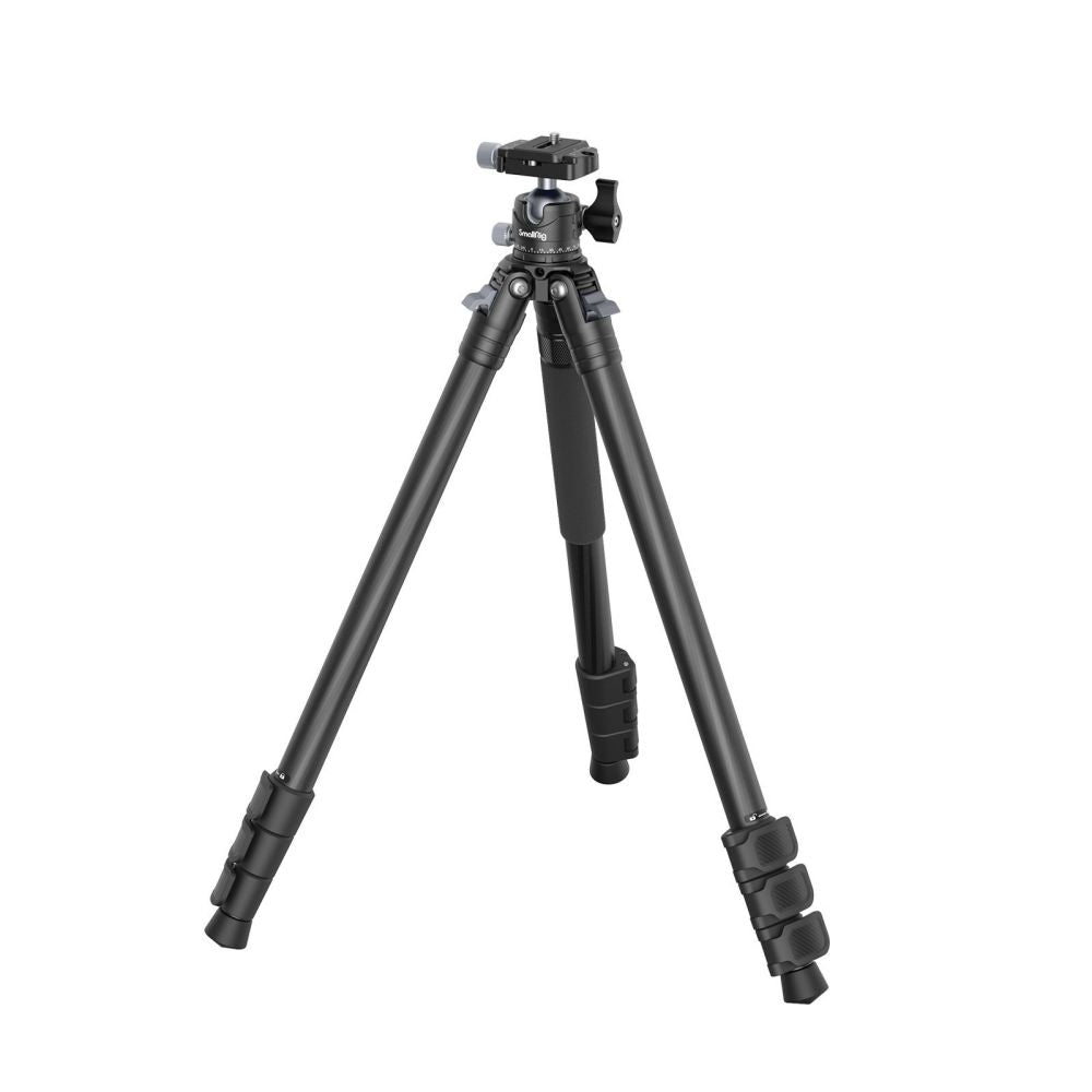 SmallRig AP-10 4-Section Carbon Fiber Travel Tripod and Tilt and Swivel Ball Head with 12Kg Load Capacity and Damping Adjustment Knobs for Outdoor Shooting | 4060