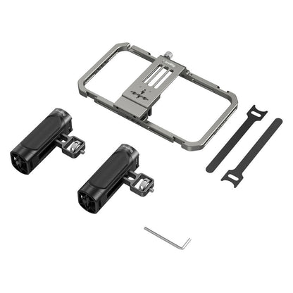 SmallRig All-in-One Basic Video Kit for Smartphone with Wireless Control, Dual Side Handles, 1/4"-20 Threading Mounts, Mobile Phone Cage for Horizontal and Vertical Vlogging | 4121