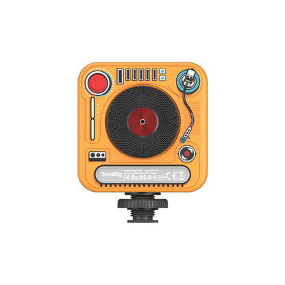 [CLEARANCE] SmallRig Vibe P108 RGB Video Light Built-In 2500mAh Battery with 2700-6500K Color Temperature, 12 Light FX, Shoe Mounts on 3 Sides + Base Adapter, 1-Handed Dimming, RGB, CCT Control Wheel for Vlogging (Phonograph) | 4276