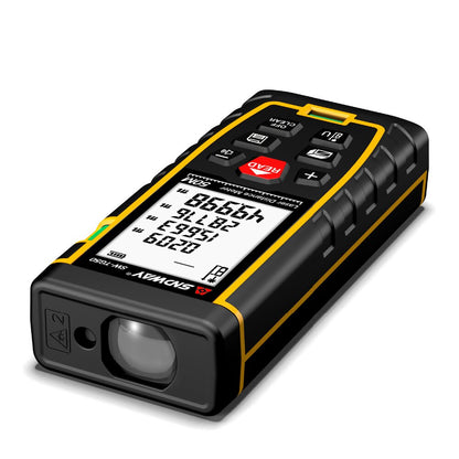 Sndway SW-TG50 Laser Rangefinder 165ft/50m Precise Digital Distance Meter with 4-Line Segment LCD Display, Non-Beam Hazard Class 2 Laser, IP54 Rating Water-Resistant | Measuring Tool