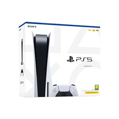 Sony PlayStation 5 PS5 8K HDR Console Disc Edition with DualSense Wireless Controller, LightSpeed SSD and 3D Audio Technology | CFI-1118A (Global), CFI-1200A01 (JP), CFI-1218A (Asia)