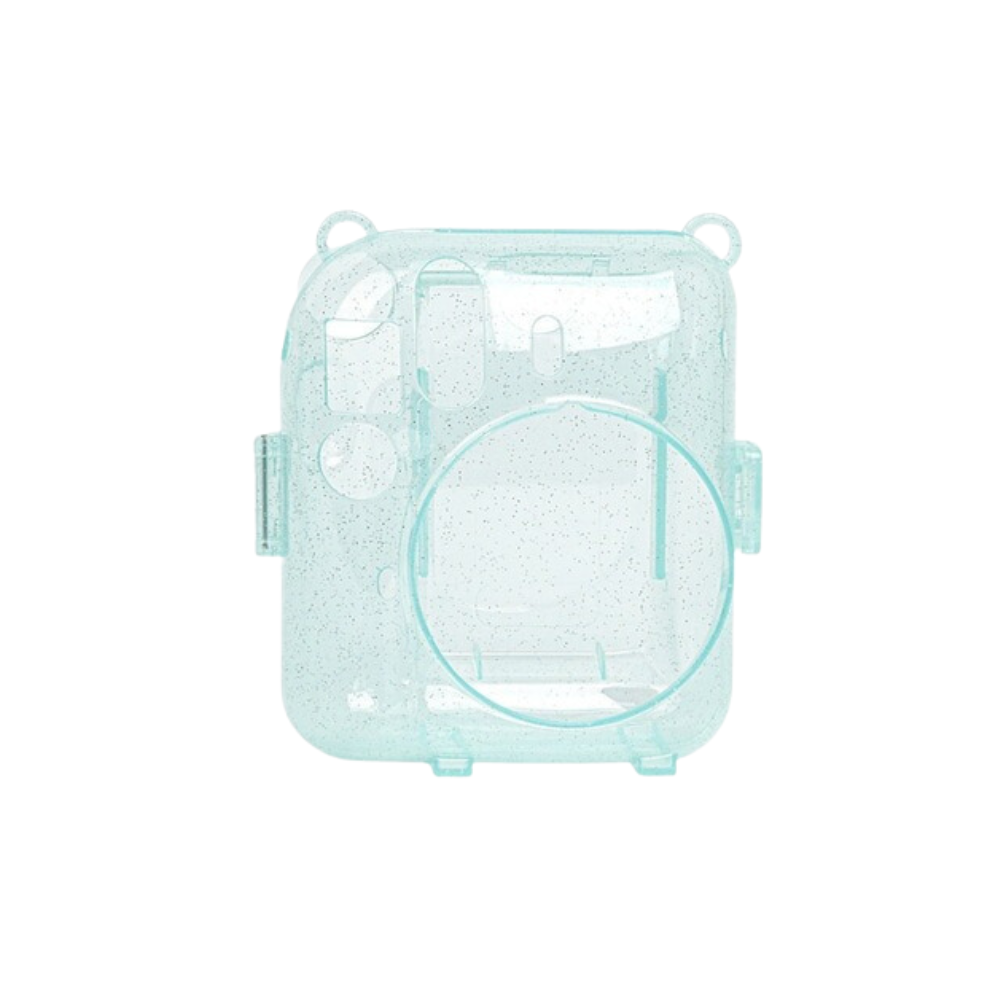 Pikxi CM12 Fujifilm Instax Mini 12 Protective Glitter Crystal Transparent Camera Case Bag Dust and Scratch Proof with Shoulder Strap (Available in Different Colors)