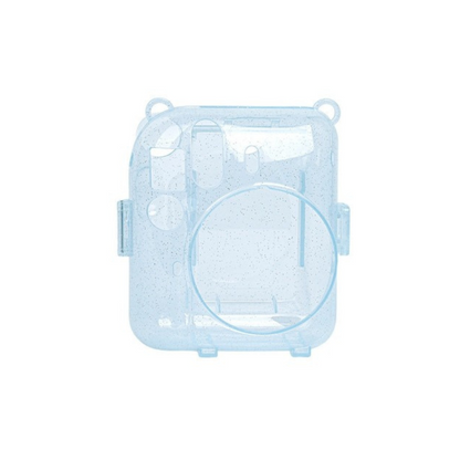 [CLEARANCE] Pikxi CM12 Fujifilm Instax Mini 12 Protective Glitter Crystal Transparent Camera Case Bag Dust and Scratch Proof with Shoulder Strap (Mint Green)