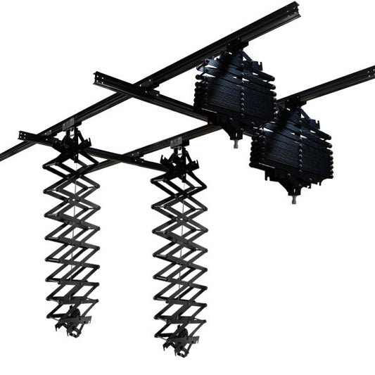 Pxel 118" Photo Studio Pantograph Ceiling Track System Complete Kit Photography Video Lighting Support 43-200CM Drop with Accessories