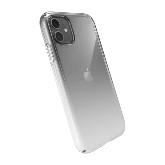Speck Presidio Perfect Clear Ombre iPhone 11 Transparent Phone Case with Raised Bezel, Innovative Impact Technology and Microban Anti-Bacterial Protection
