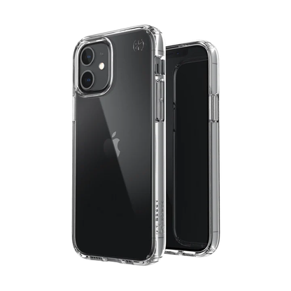 [CLEARANCE] Speck Presidio Perfect Clear iP-12/Pro Transparent Phone Case with Raised Bezel, Shock Barrier Technology and Microban Anti-Microbial Protection | 138489-5085