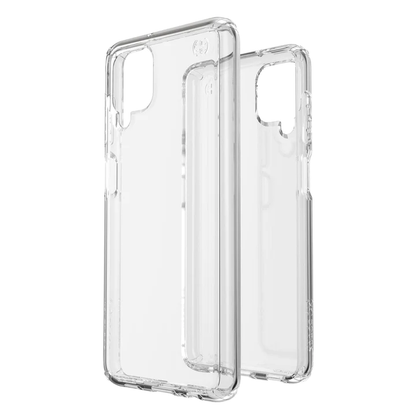 [CLEARANCE] Clear Transparent Smartphone Case for Samsung Galaxy A12 with Raised Bezel & Antimicrobial Screen Protection, and Military Grade Shock Proof Technology