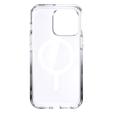 [CLEARANCE] Speck Presidio Perfect-Clear iP-13 Pro Transparent Phone Case with Raised Bezel, MagSafe Compatible, Shock-Proof Barrier Technology and Microban Anti-Microbial Protection