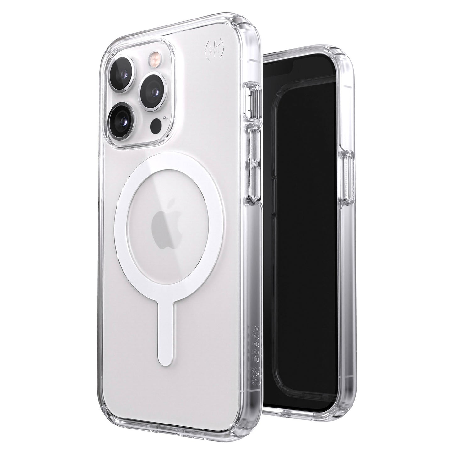 Speck Presidio Perfect-Clear iPhone 13 Pro Transparent Phone Case with Raised Bezel, MagSafe Compatible, Shock-Proof Barrier Technology and Microban Anti-Microbial Protection