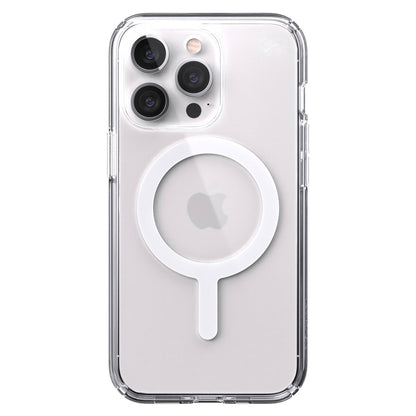 [CLEARANCE] Speck Presidio Perfect-Clear iP-13 Pro Transparent Phone Case with Raised Bezel, MagSafe Compatible, Shock-Proof Barrier Technology and Microban Anti-Microbial Protection