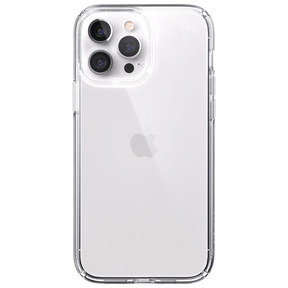[CLEARANCE] Speck Presidio Perfect-Clear iP-13 Pro Max Transparent Phone Case with Raised Bezel, Shock-Proof Barrier Technology and Microban Anti-Microbial Protection | 141737-5085