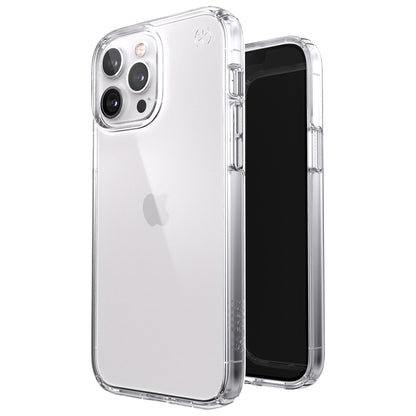 [CLEARANCE] Speck Presidio Perfect-Clear iP-13 Pro Max Transparent Phone Case with Raised Bezel, Shock-Proof Barrier Technology and Microban Anti-Microbial Protection | 141737-5085