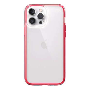 [CLEARANCE] Speck Presidio Perfect Clear iP-13 Pro Max Transparent Phone Case with Impact Geometry, Raised Bezel and Microban Anti-Microbial Protection | 141742-9608