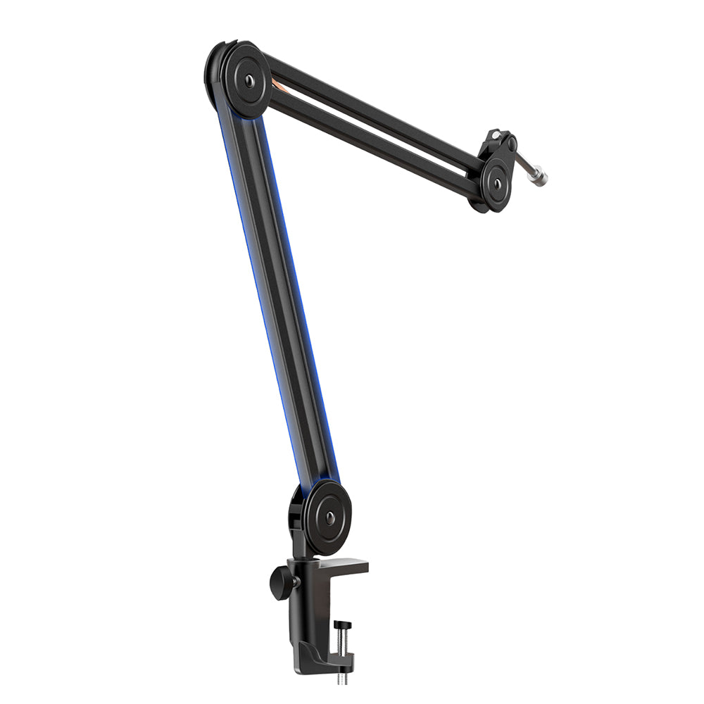 Fifine BM63 Heavy Duty Microphone Boom Arm with Triple Joint Spring Suspension, Desk Clamp, and Universal 5/8-Inch Bolt Mount