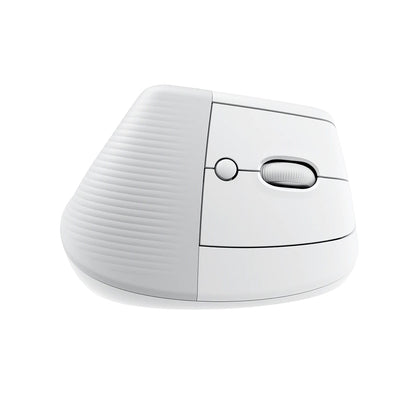 [CLEARANCE] Logitech Lift Wireless Bluetooth Vertical Ergonomic Mouse with 4 Programmable Shortcut Buttons Up to 4000 DPI and 24 Month Battery Life for PC Desktop and Laptop Computers (Off-White)
