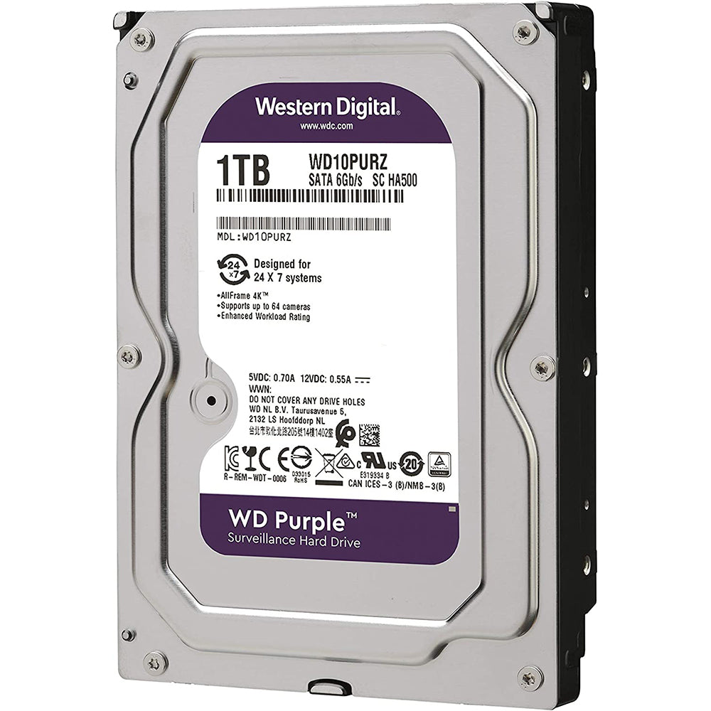 Western Digital 3TB WD Purple Surveillance Internal Hard Drive HDD