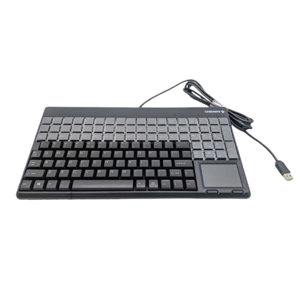 Cherry SPOS 123 Keys Multifunctional USB Keyboard with Built-In Touchp ...