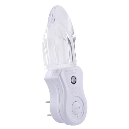 OMNI LED DNL 0.5W 220V Clear Night Light with Regular Rotating Electrical Outlet Plug and Built-In Light Sensor for Home Lighting | DNL-PK