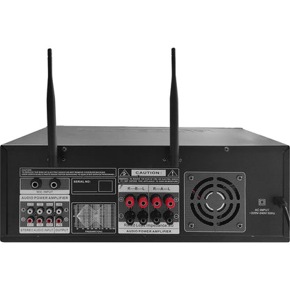 Konzert TodoOke KCS-312 3500W 10" 2-Way Woofer Micro Component Karaoke Speaker System (SET) with 2 Channel Output, Bluetooth, 2 UHF Wireless Mic / USB / SD Card Slot and FM Radio Tuner with RCA and 4 Mic Input and Remote Control