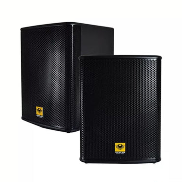 KEVLER KR-308 8" 250W 2-Way Bass Reflex Passive Karaoke Loudspeakers (PAIR) with Built-In Pole and Ceiling Bracket Mounting Ports, 4 Layer Voice Coil Woofer for Vocal and Bass Sound Reinforcement