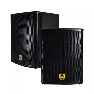 [CLEARANCE] KEVLER KR-312 12" 650W 2-Way Bass Reflex Passive Karaoke Loudspeaker (PAIR) with Banana-Type Audio Input Plugs, 4 Layer Voice Coil Woofer for Vocal and Bass Sound Reinforcement and Built-In Pole and Ceiling Bracket Mounting Ports