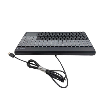 [CLEARANCE] Cherry SPOS 123 Keys Multifunctional USB Keyboard with Built-In Touchpad Plug & Play for Point of Sale Terminals (Black) | G86-61401