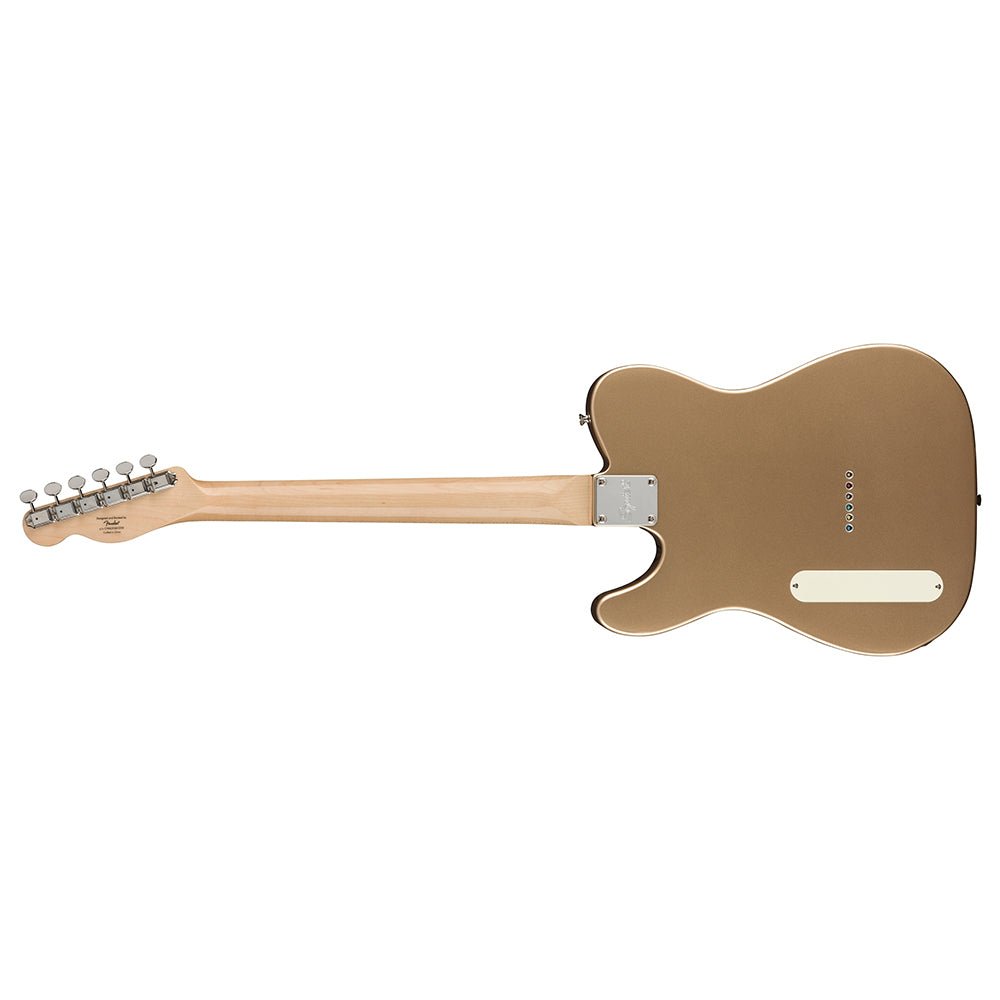Squier by Fender FSR Paranormal Cabronita Telecaster Thinline 22 Fret 6 String Electric Guitar with SS Alnico Pickups, Vintage Style Tuners, and Gloss Polyurethane Finish (Shoreline Gold, Ice Blue)