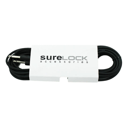 Surelock 20ft PVC Jacket Instrument Cable with 1/4-inch Male to Male Plugs for Guitars and Keyboards | BC307
